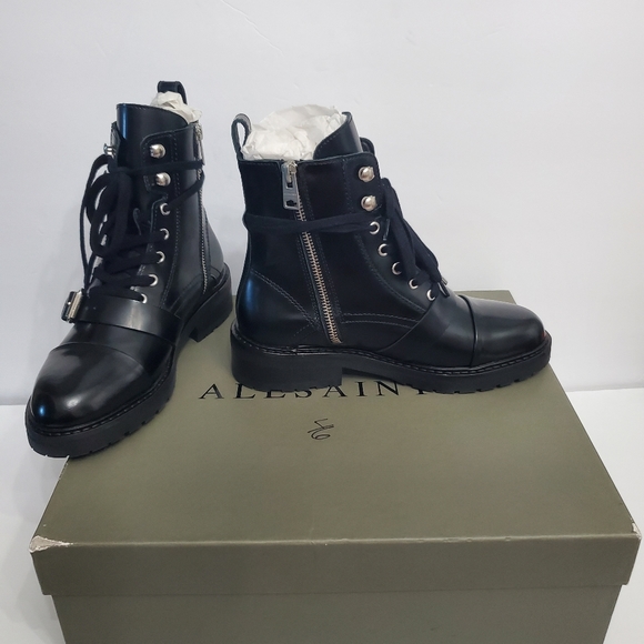 ALLSAINTS DONITA LEATHER LUG SOLE BOOT - Picture 11 of 13